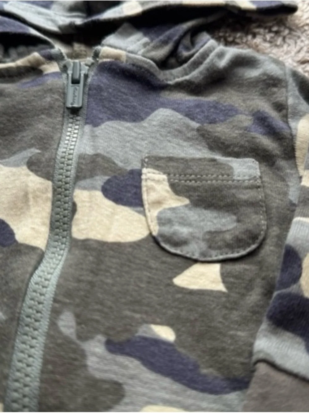 Gerber Baby 3 Piece Camo Outfit Set Hoodie Bodysuit Pants Newborn
